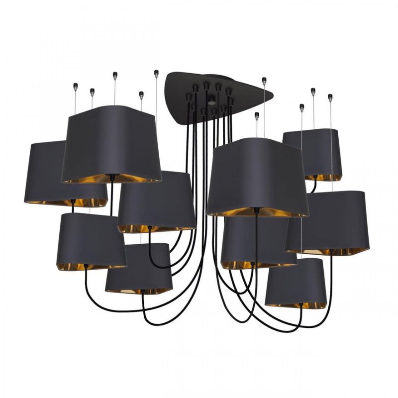 Люстра Designheure Lighting Black Grand Nuage10 плафонов Черный Золотой Люстра Designheure Lighting Black Grand Nuage10 плафонов Черный Золотой в Орле | Loft Concept