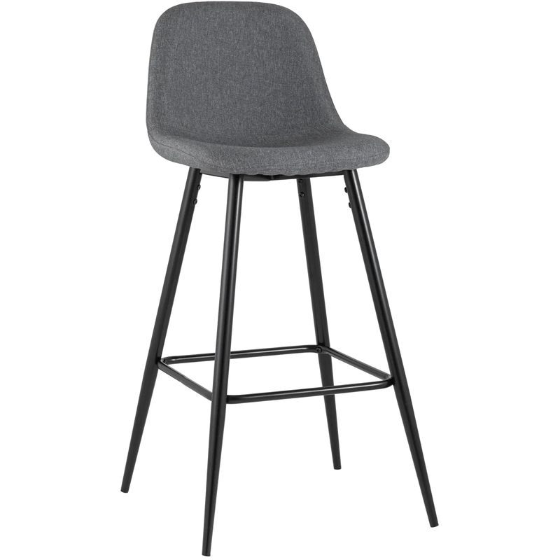 Барный Стул Archie Chair Серая Рогожка Серый Черный Барный Стул Archie Chair Серая Рогожка Серый Черный в Орле | Loft Concept