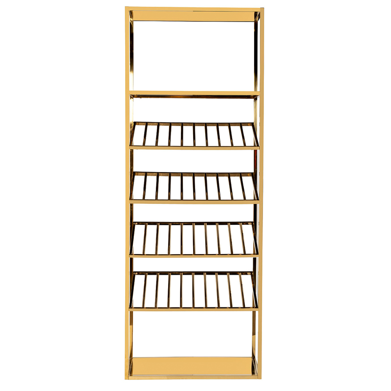 Стеллаж для хранения вина Raul Rack Gold Глянцевое золото в Орле | Loft Concept 