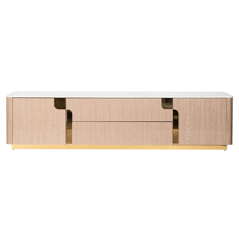TV-тумба Bertran TV stand Латунь Бежевый Белый TV-тумба Bertran TV stand Латунь Бежевый Белый в Орле | Loft Concept