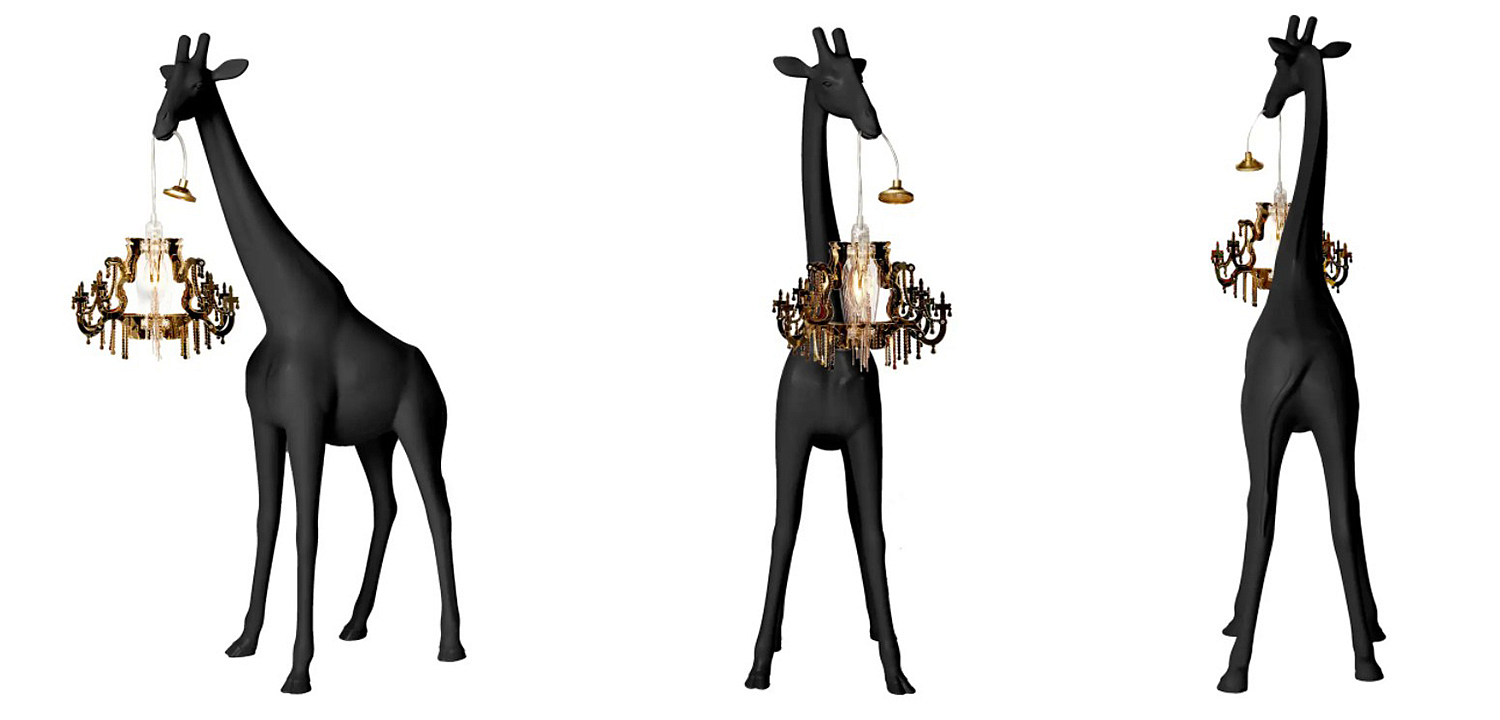 Настольная лампа черный жираф Black Giraffe Table Lamp Настольная лампа черный жираф Black Giraffe Table Lamp - Loft-Concept в Орле