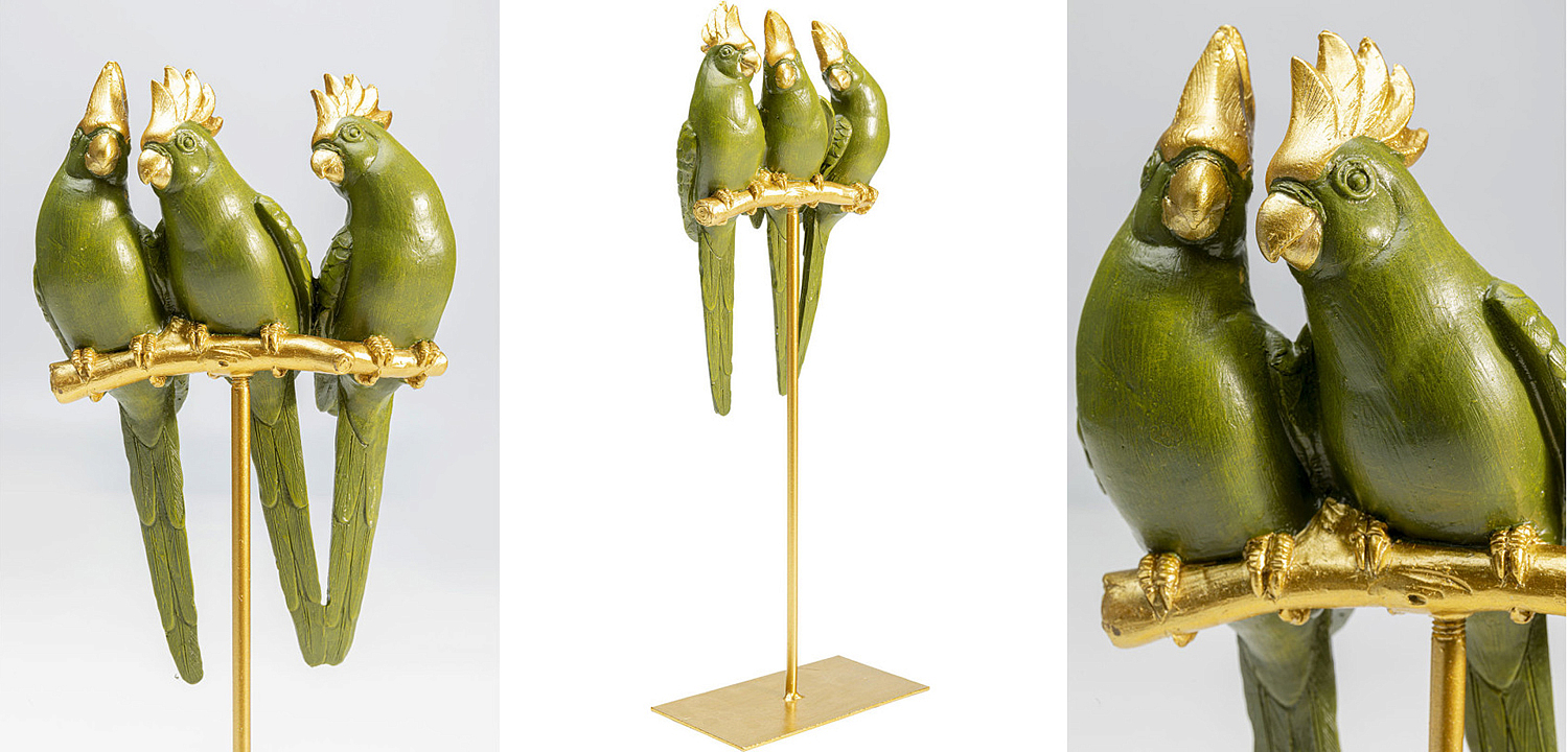 Статуэтка Three Green Parrots Статуэтка Three Green Parrots - Loft-Concept в Орле