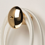 Бра с круглым золотистым основанием и белыми изогнутыми световыми линиями Luke Lampco Tracer Lamp варинант исполнения - 3 | Loft Concept в Орле