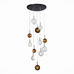 Люстра светодиодная с сферическими стеклянными плафонами Splatter варинант исполнения - 6 | Loft Concept в Орле