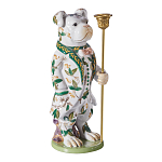 Подсвечник в виде собачки из фарфора с бронзовыми элементами Eden Garden варинант исполнения - 5 | Loft Concept в Орле