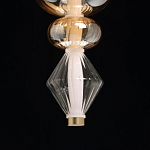 Подвесной светильник с вертикальной композицией из прозрачных и янтарных стеклянных шаров и ромбов Gabriel Scott Luna варинант исполнения - 8 | Loft Concept в Орле