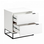 Тумба прикроватная белая с ящиками Strict Lines варинант исполнения - 3 | Loft Concept в Орле