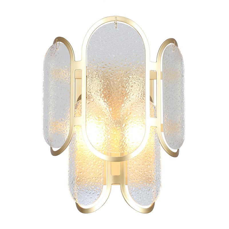 Бра из овальных элементов из непрозрачного стекла Conformation Латунь в Орле | Loft Concept 