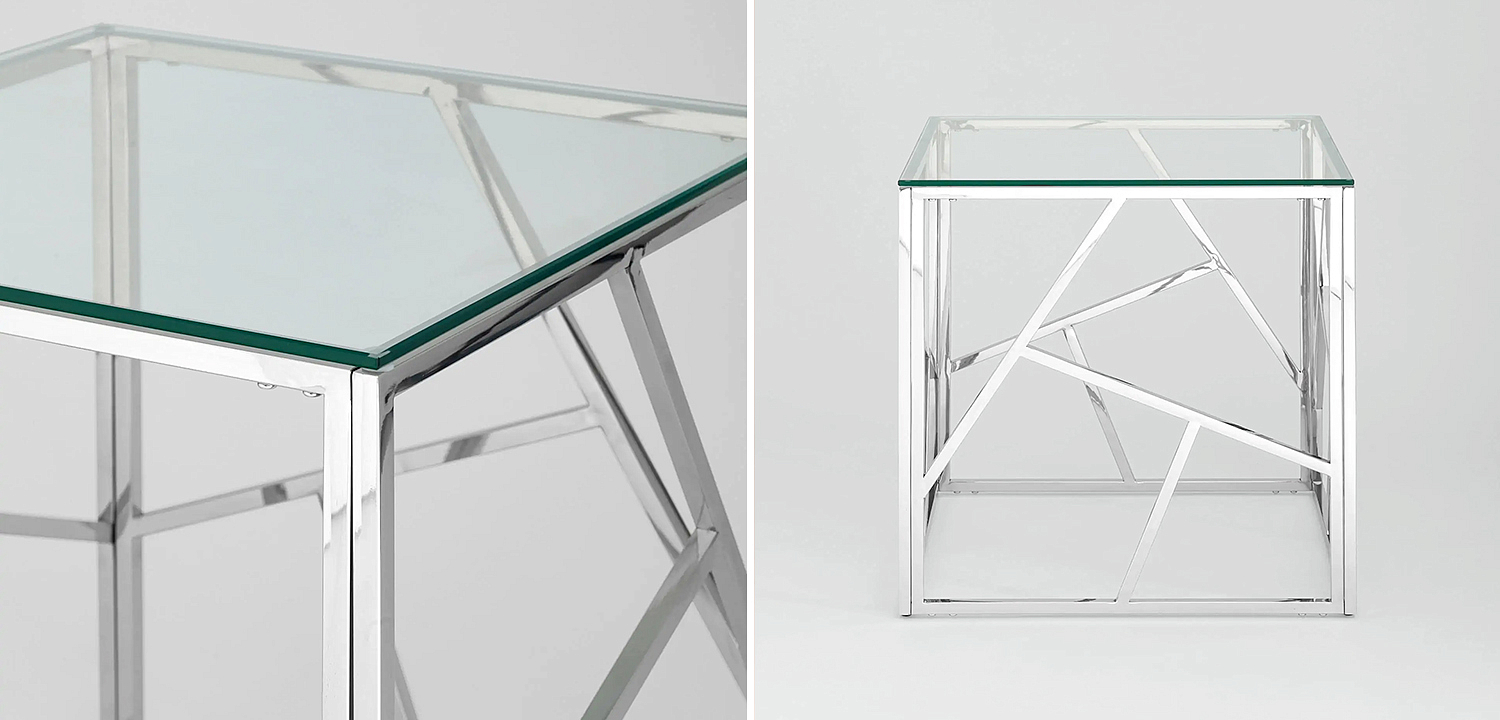 Стол приставной Geometry Serene Phoenix Silver Стол приставной Geometry Serene Phoenix Silver - Loft-Concept в Орле