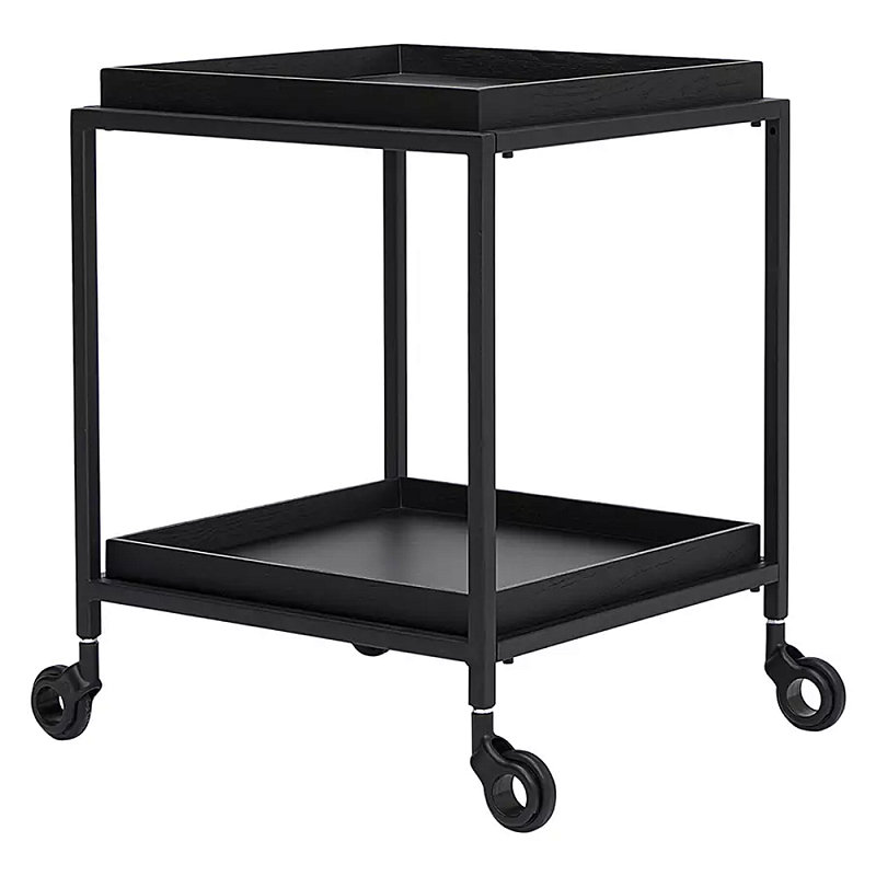Тумба чёрная на колёсах Cabinet on Wheels Черный Тумба чёрная на колёсах Cabinet on Wheels Черный в Орле | Loft Concept