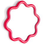 Настенное зеркало с волнистой рамой Mune Mirror Red варинант исполнения - 2 | Loft Concept в Орле