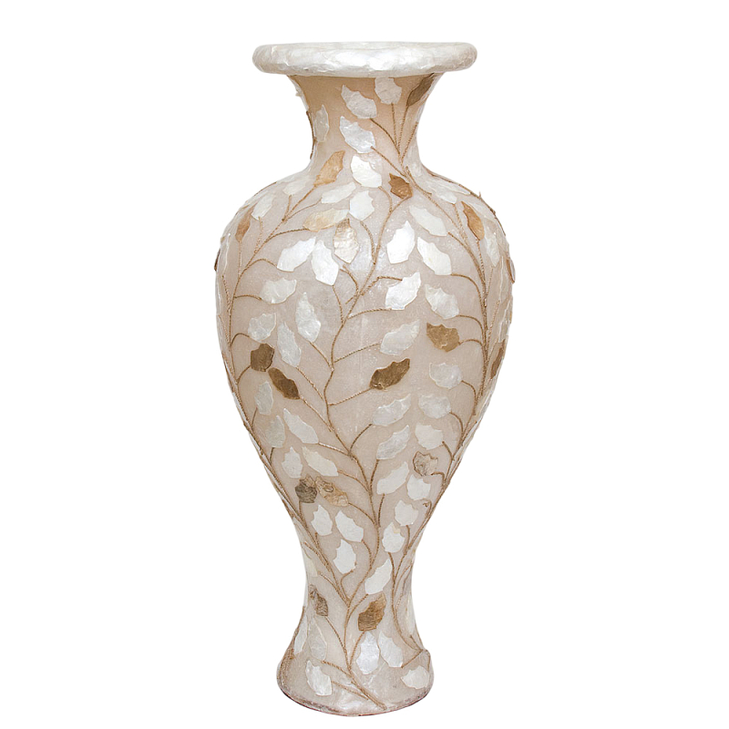 Торшер из перламутра в виде вазы Indonesian Vase Перламутровый в Орле | Loft Concept 