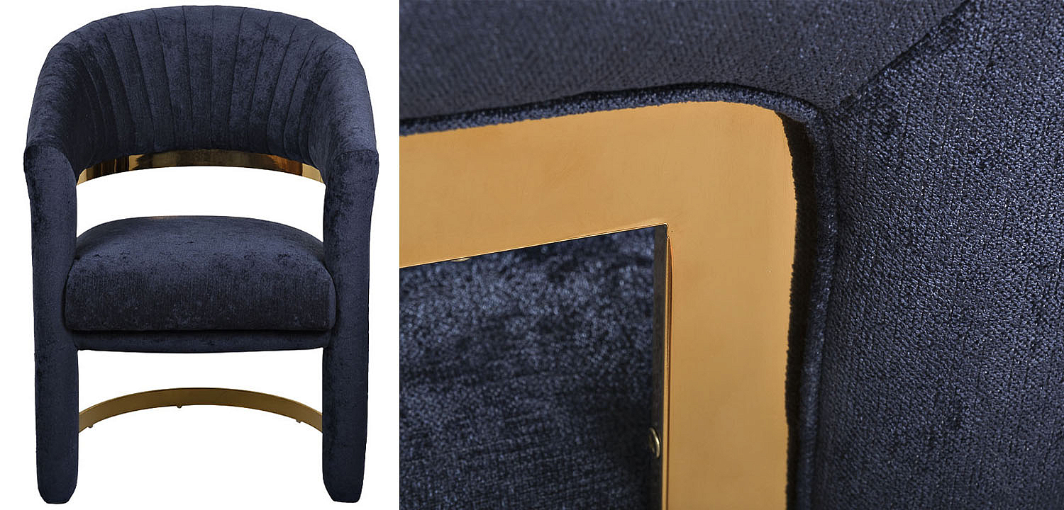 Полукресло Valbonne Chair blue velour Полукресло Valbonne Chair blue velour - Loft-Concept в Орле