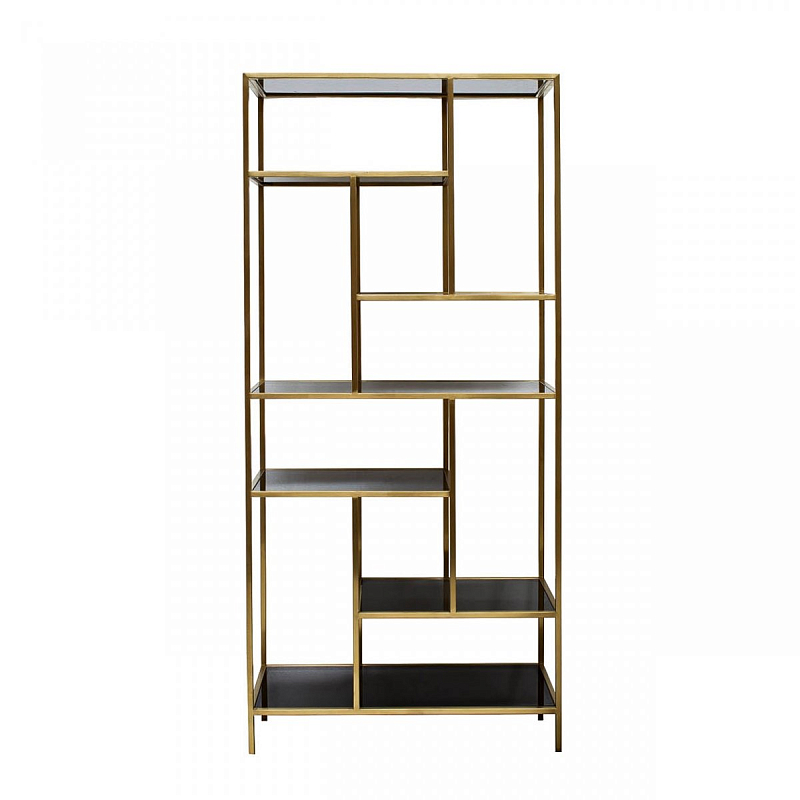 Стеллаж Black & Gold Puzzle Черный Золотой Стеллаж Black & Gold Puzzle Черный Золотой в Орле | Loft Concept