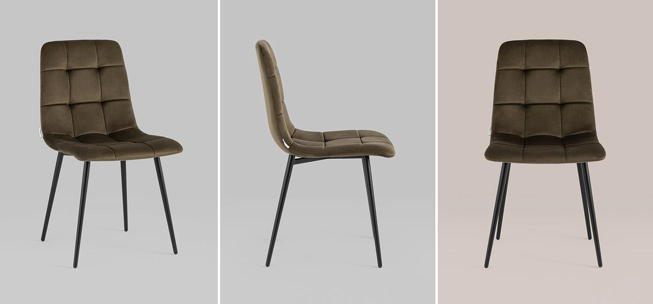 Стул NANCY Chair Коричневый Велюр Стул NANCY Chair Коричневый Велюр - Loft-Concept в Орле
