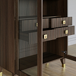 Дизайнерский шкаф витрина Elsa Dreams Walnut с 4-мя ящиками варинант исполнения - 8 | Loft Concept в Орле