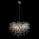 Люстра подвесная с прозрачными стеклянными подвесками в форме капель Диаметр 60 см Droplet Chandelier варинант исполнения - 11 | Loft Concept в Орле