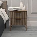 Тумба прикроватная коричневая с двумя ящиками Harper Line варинант исполнения - 1 | Loft Concept в Орле