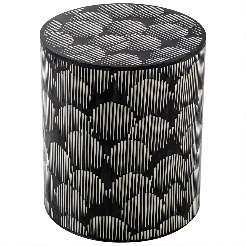 Табурет Black&white Indian Bone Inlay stool Черно-белый Табурет Black&white Indian Bone Inlay stool Черно-белый в Орле | Loft Concept