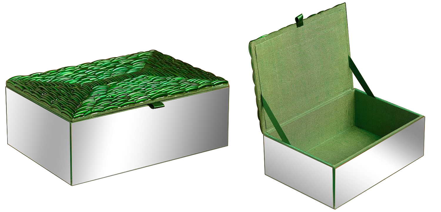 Шкатулка Green Scales Mirrored Box Шкатулка Green Scales Mirrored Box - Loft-Concept в Орле