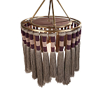 Люстра круглая плетеная с кисточками Walnut Chandelier Tassels Boho Style варинант исполнения - 1 | Loft Concept в Орле