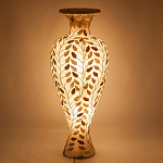 Торшер из перламутра в виде вазы Indonesian Vase варинант исполнения - 2 | Loft Concept в Орле