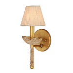 Бра из кованого железа с отделкой плетеной веревкой и сусальным золотом Parisian Style варинант исполнения - 1 | Loft Concept в Орле