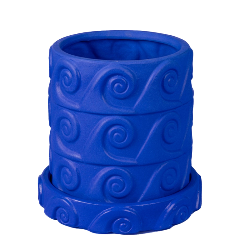 Цветочный горшок Seletti Onda Blue Синий Цветочный горшок Seletti Onda Blue Синий в Орле | Loft Concept