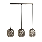 Люстра с тремя плафонами из серого граненого стекла Smoked Prism варинант исполнения - 2 | Loft Concept в Орле