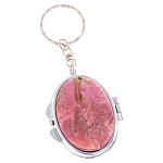 Зеркало брелок складное двухстороннее из натурального камня Родонит Stone Mirrors варинант исполнения - 1 | Loft Concept в Орле