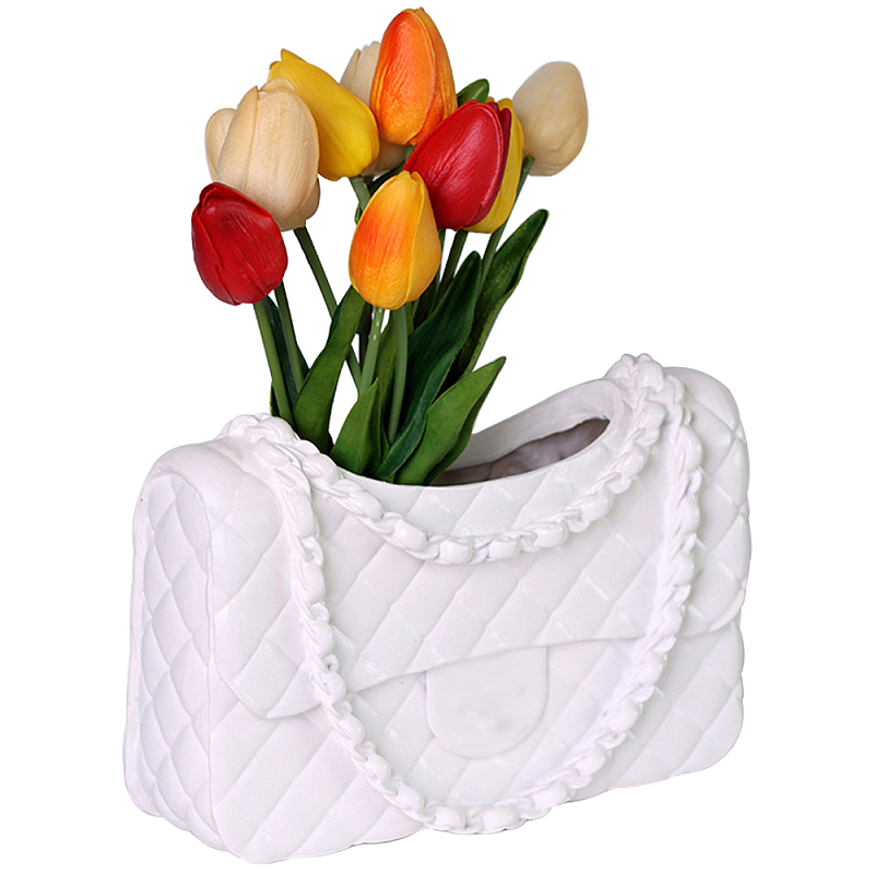 Кашпо в виде сумки Bag Vase White Белый в Орле | Loft Concept 
