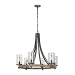 Люстра с цилиндрическим плафонами из толстого волнистого стекла в индустриальном стиле Feiss варинант исполнения - 8 | Loft Concept в Орле