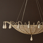 Люстра из деревянных бусин с подвесками в виде капель Wooden Beads варинант исполнения - 2 | Loft Concept в Орле