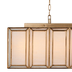 Люстра прямоугольная с каркасом золотого цвета Soft Glow Lamps варинант исполнения - 3 | Loft Concept в Орле