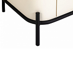 ТВ-тумба белая с чёрной столешницей с 2-мя дверками и ящиком San Marco варинант исполнения - 5 | Loft Concept в Орле