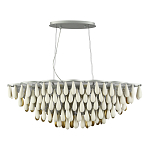 Люстра с подвесками в форме капель на серебристом каркасе Raindrop варинант исполнения - 3 | Loft Concept в Орле