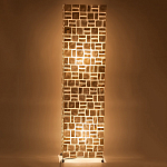 Торшер из перламутра на металлическом каркасе Indonesian Tower варинант исполнения - 4 | Loft Concept в Орле