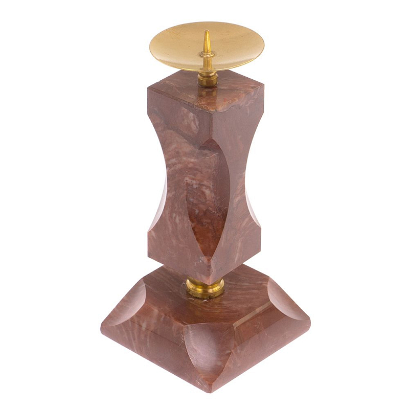 Подсвечник фигурный из натурального камня лемезит Stone Candlestick Лемезит Золотой в Орле | Loft Concept 