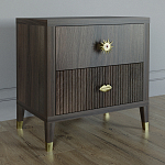 Тумба прикроватная с двумя ящиками Elsa Dreams Walnut варинант исполнения - 1 | Loft Concept в Орле