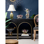 Чаша квадратная из прозрачного стекла с фигурками разноцветных птиц Eden Garden варинант исполнения - 4 | Loft Concept в Орле