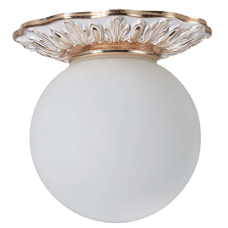 Потолочный светильник Globus Lamp Gold Серебряный Молочный Потолочный светильник Globus Lamp Gold Серебряный Молочный в Орле | Loft Concept
