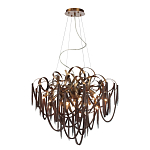 Люстра подвесная с объемной композицией из скрученных лент и металлических цепочек Atlantis Chain варинант исполнения - 2 | Loft Concept в Орле