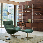 Кресло вращающееся с подставкой для ног зеленое Verdante варинант исполнения - 5 | Loft Concept в Орле