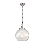 Подвесной светильник с прозрачным стеклянным плафоном в форме шара в современном стиле на цепи Feiss варинант исполнения - 2 | Loft Concept в Орле