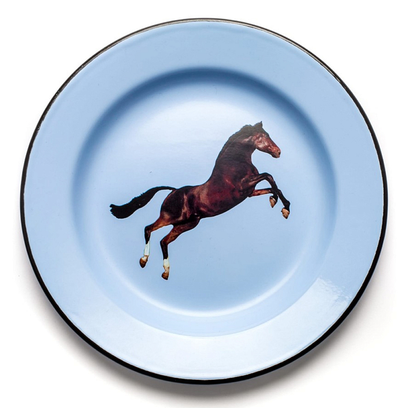 Тарелка Seletti Horse Голубой Коричневый Тарелка Seletti Horse Голубой Коричневый в Орле | Loft Concept