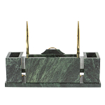 Настольный письменный набор из змеевика с подставкой под календарь Successful Leader варинант исполнения - 3 | Loft Concept в Орле