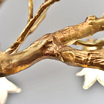 Люстра в виде золотой ветки с цветами Glass Flower Pendant Light варинант исполнения - 8 | Loft Concept в Орле