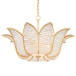 Люстра в форме тюльпана с лепестками из прозрачных стеклянных бусин Hanging Flowers варинант исполнения - 3 | Loft Concept в Орле