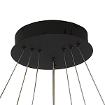 Люстра светодиодная с 3-мя плафонами в форме колец из акрила и алюминия с пультом для регулировки света Ring Horizontal Anthracite варинант исполнения - 5 | Loft Concept в Орле