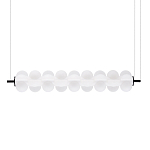 Светодиодный подвесной светильник линейный с белым воздушным плафоном Glowing Cloud варинант исполнения - 3 | Loft Concept в Орле